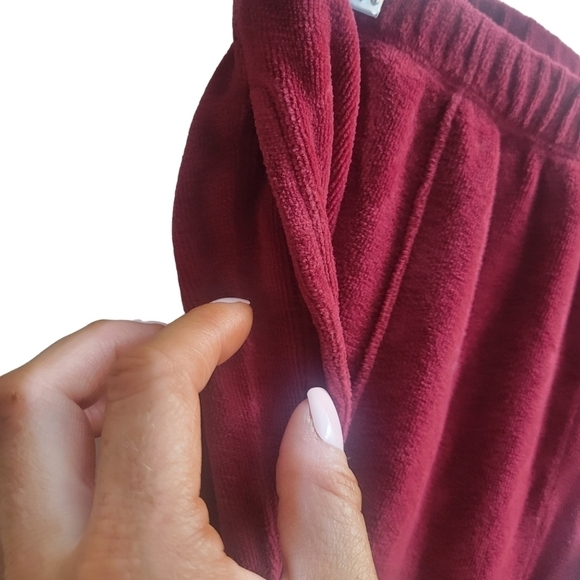 RE/DONE Burgundy Velour Flare Lunge Pants Size Small@❗SALE❗ - Picture 12 of 12